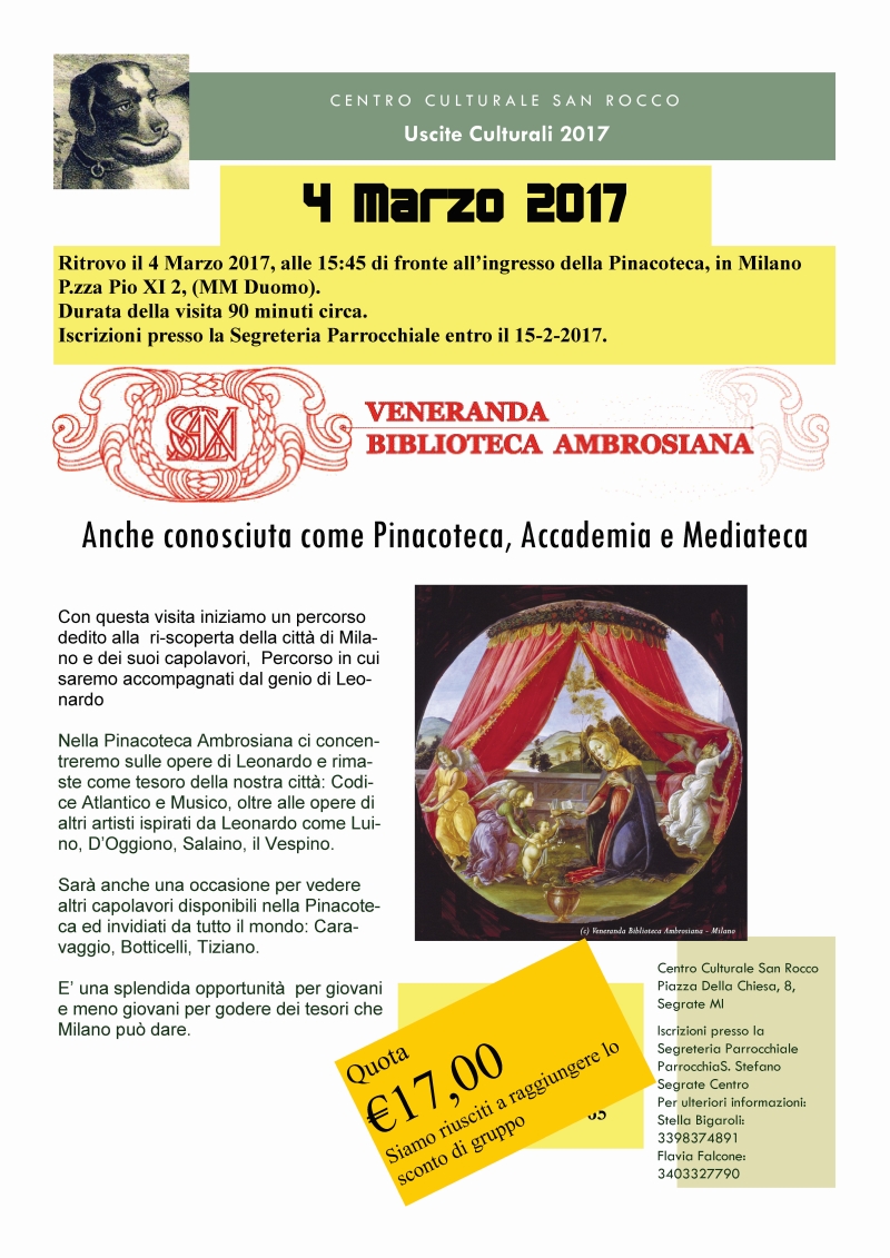 20170304 visita pinacoteca ambrosiana